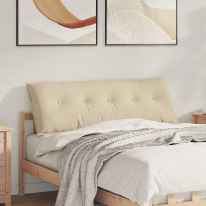 Perna pentru spate Crem 140 x 50 cm Țesătură din microfibră GartenMobel Dekor