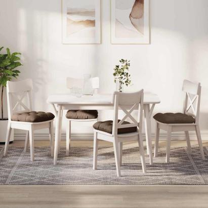 Perne de Șezut 4 pcs Maro 45 x 45 x 12 cm țesătură GartenMobel Dekor