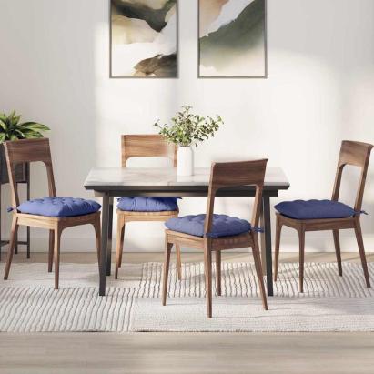 Perne de Șezut 2 pcs Albastru Jeans 40 x 40 x 6 cm țesătură GartenMobel Dekor