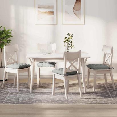 Perne de Șezut 4 pcs Gri deschis 40 x 40 x 6 cm Microfibră GartenMobel Dekor