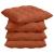 Perne de Șezut 4 pcs Roșu portocalie 40 x 40 x 6 cm GartenMobel Dekor