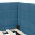 Cadru de pat colțar cu headboard albastru 80 x 200 cm Catifea GartenMobel Dekor