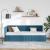 Cadru de pat colțar cu headboard albastru 80 x 200 cm Catifea GartenMobel Dekor