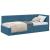 Cadru de pat colțar cu headboard albastru 80 x 200 cm Catifea GartenMobel Dekor