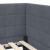Cadru de pat colțar cu headboard Gri închis 80 x 200 cm Catifea GartenMobel Dekor