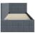 Cadru de pat colțar cu headboard Gri închis 80 x 200 cm Catifea GartenMobel Dekor