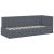 Cadru de pat colțar cu headboard Gri închis 80 x 200 cm Catifea GartenMobel Dekor