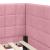 Cadru de pat colțar cu headboard Roz 80 x 200 cm Catifea GartenMobel Dekor