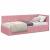 Cadru de pat colțar cu headboard Roz 80 x 200 cm Catifea GartenMobel Dekor