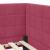 Cadru de pat colțar cu headboard bordo 80 x 200 cm Catifea GartenMobel Dekor