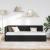Cadru de pat colțar cu headboard Negru 80 x 200 cm Catifea GartenMobel Dekor