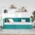 Cadru de pat colțar cu headboard Turcoaz 80 x 200 cm Catifea GartenMobel Dekor