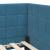 Cadru de pat colțar cu headboard albastru 100 x 200 cm Catifea GartenMobel Dekor