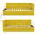 Cadru de pat colțar cu headboard Galben 100 x 200 cm Catifea GartenMobel Dekor