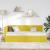 Cadru de pat colțar cu headboard Galben 100 x 200 cm Catifea GartenMobel Dekor