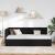 Cadru de pat colțar cu headboard Negru 80 x 200 cm țesătură GartenMobel Dekor