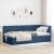 Cadru de pat colțar cu headboard albastru 100 x 200 cm țesătură GartenMobel Dekor