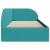 Cadru de pat colțar cu headboard Turcoaz 100 x 200 cm Catifea GartenMobel Dekor