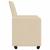 Scaune de dining cu roți 2 pcs Crem 57 x 66 x 94 cm țesătură GartenMobel Dekor