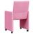 Scaune de dining cu roți 2 pcs Roz 58 x 65 x 94 cm țesătură GartenMobel Dekor