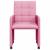 Scaune de dining cu roți 2 pcs Roz 58 x 65 x 94 cm țesătură GartenMobel Dekor