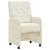 Scaune de dining cu roți 2 pcs Crem 58 x 67 x 97 cm Catifea GartenMobel Dekor