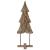 Brad de Crăciun cu suport Maro 120 cm Lemn masiv de tec GartenMobel Dekor