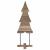 Brad de Crăciun cu suport Maro 120 cm Lemn masiv de tec GartenMobel Dekor