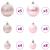 Set de Globuri de Crăciun cu 150 LED 61 pcs Roz Plastic GartenMobel Dekor