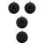 Set de Globuri de Crăciun 4 pcs Negru XXL GartenMobel Dekor