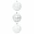 Set de Globuri de Crăciun 3 pcs Alb XXL GartenMobel Dekor