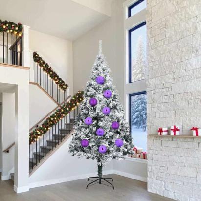 Set de Globuri de Crăciun 4 pcs Violet XXL GartenMobel Dekor