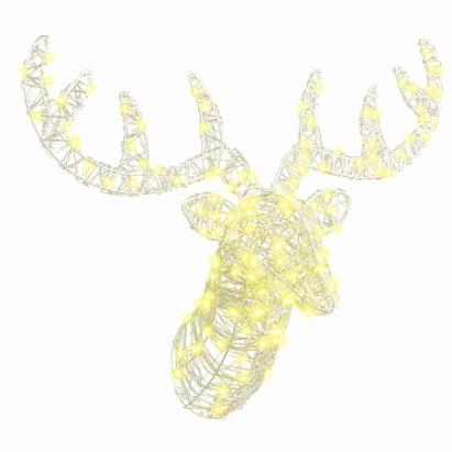 Cap de ren cu 140 LED Alb cald 60 cm Acril GartenMobel Dekor