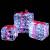 Cutie cadou cu 60 LED 3 pcs Alb rece 20 x 20 x 20 cm Acril GartenMobel Dekor