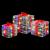 Cutie cadou cu 60 LED 3 pcs Multicolour 20 x 20 x 20 cm Acril GartenMobel Dekor