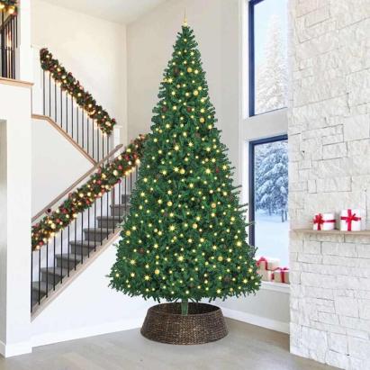 Guler pentru Pomul de Crăciun Negru 105 x 105 x 28 cm GartenMobel Dekor