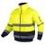 Geaca de lucru, convertibila in vesta, 3 in 1, maneci detasabile, reflectorizanta, poliester Oxford, galben si bleumarin, model Hi-Vis, marimea XL/54, NEO GartenVIP DiyLine