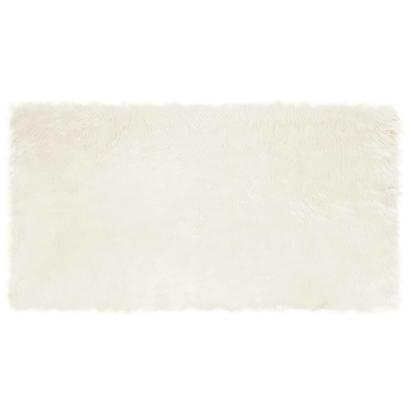 Covor Faux din Lână de oaie Alb 80 x 150 cm Poliester GartenMobel Dekor