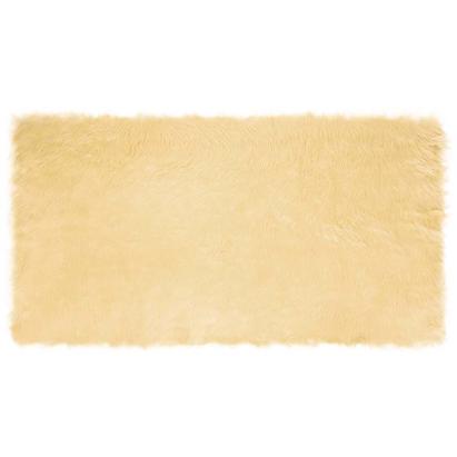 Covor Faux din Lână de oaie Crem 150 x 80 cm Poliester GartenMobel Dekor