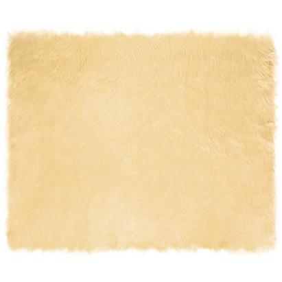 Covor Faux din Lână de oaie Crem 200 x 280 cm Poliester GartenMobel Dekor