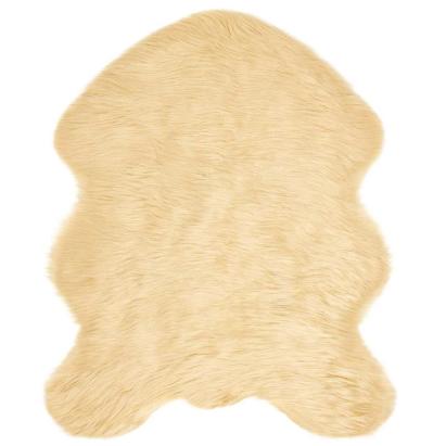 Covor Faux din Lână de oaie Crem 50 x 80 cm Poliester GartenMobel Dekor