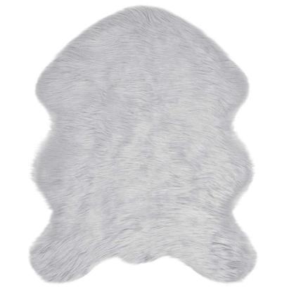 Covor Faux din Lână de oaie Gri 50 x 80 cm Poliester GartenMobel Dekor