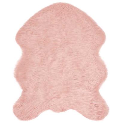 Covor Faux din Lână de oaie Roz 80 x 50 cm Poliester GartenMobel Dekor
