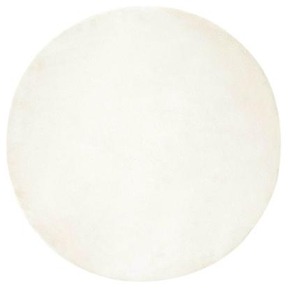 Covor din Blană Faux de Iepure Alb Ø 160 cm Poliester GartenMobel Dekor