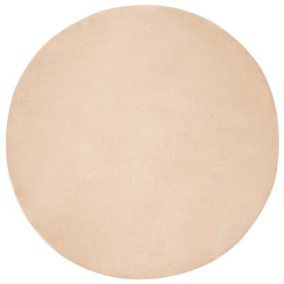 Covor din Blană Faux de Iepure Bej Ø 200 cm Poliester GartenMobel Dekor