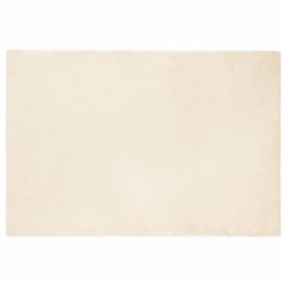 Covor din Blană Faux de Iepure Crem 120 x 170 cm Poliester GartenMobel Dekor
