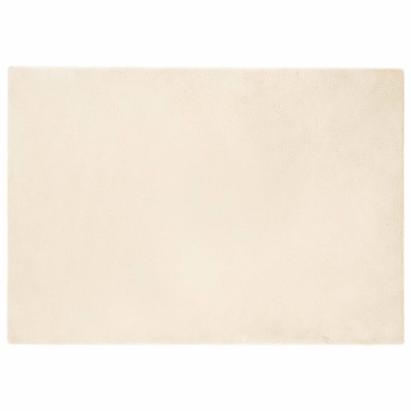 Covor din Blană Faux de Iepure Crem 140 x 200 cm Poliester GartenMobel Dekor