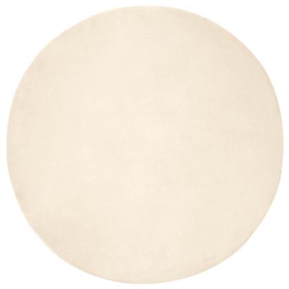 Covor din Blană Faux de Iepure Crem Ø 160 cm Poliester GartenMobel Dekor