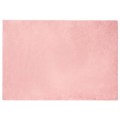 Covor din Blană Faux de Iepure Roz 140 x 200 cm Poliester GartenMobel Dekor