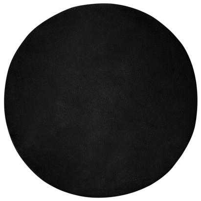 Covor din Blană Faux de Iepure Negru Ø 120 cm Poliester GartenMobel Dekor